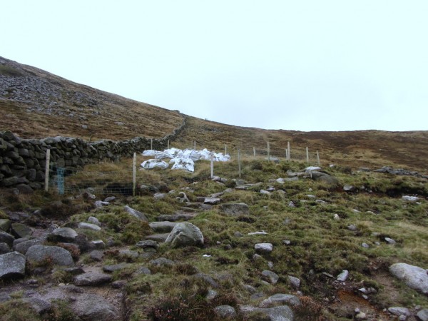 When you meet a wall coming up from Annalong Valley and crossing the Mourne Wall it's time to hop over.