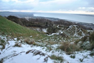View from half way up Cave Hill