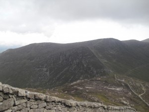 Looking back down to Hare's Gap