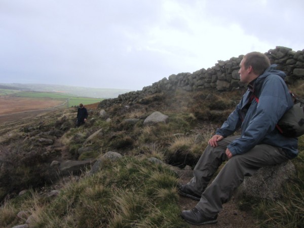 Having a breather and enjoying the view.