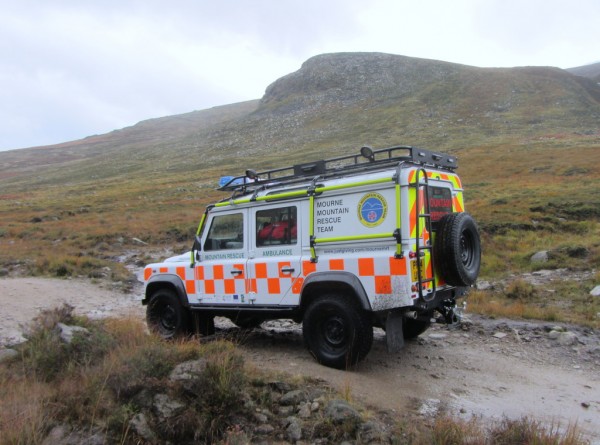 Mourne Mountain Rescue have a nice shiny new Landrover. This was it's first official outing.