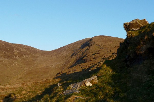 Looking ahead to the climb up Meelbeg